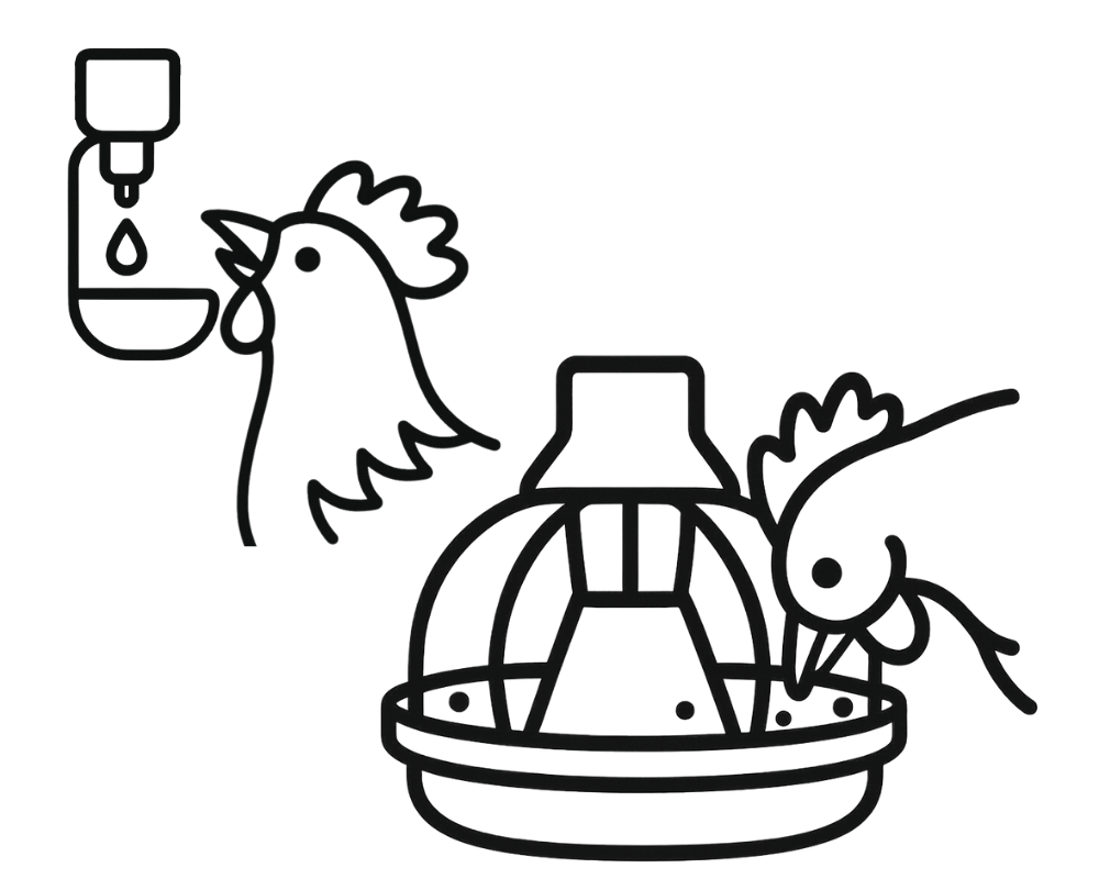 Ícone de comedouro e bebedouro